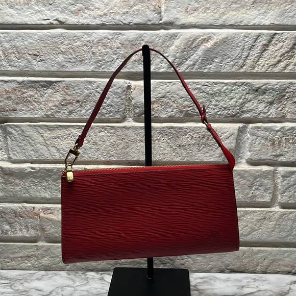 Louis Vuitton Handbags - Louis Vuitton Epi Pochette Accessoires Red Clutch Mini Leather Bag. In GUC